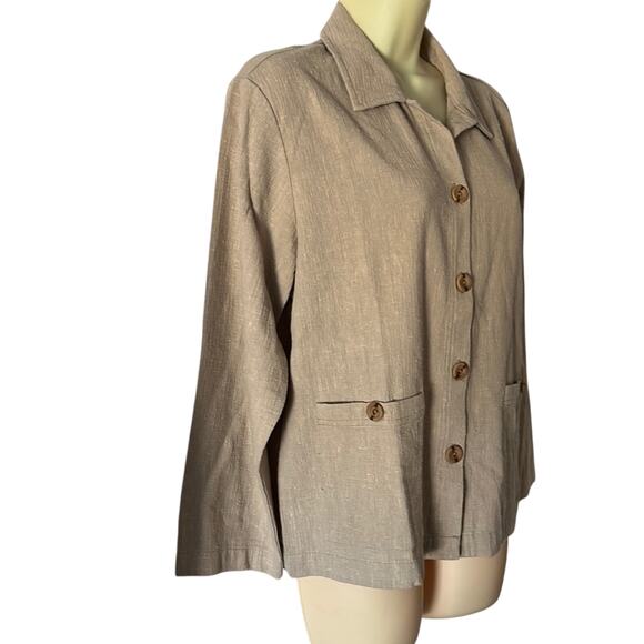 Sport Timer Vintage Beige Lightweight Jacket Blazer Woman Size Medium - Picture 2 of 8